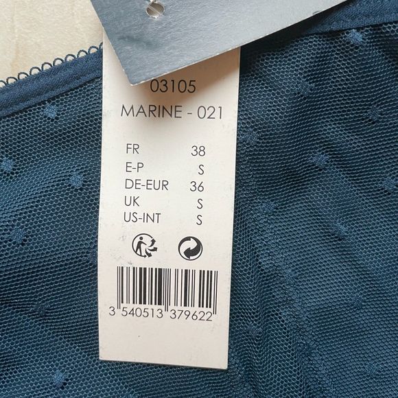 LOU Perfect Blue Dotted High-Waisted Underwear NWT Size Small - Picture 4 of 6